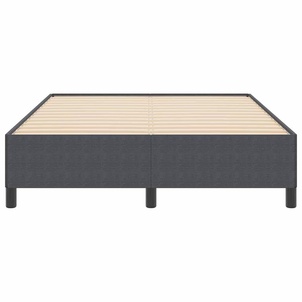 Krevet s opruga kutije Tamnosiva 140 x 200 cm Kordura tekstil