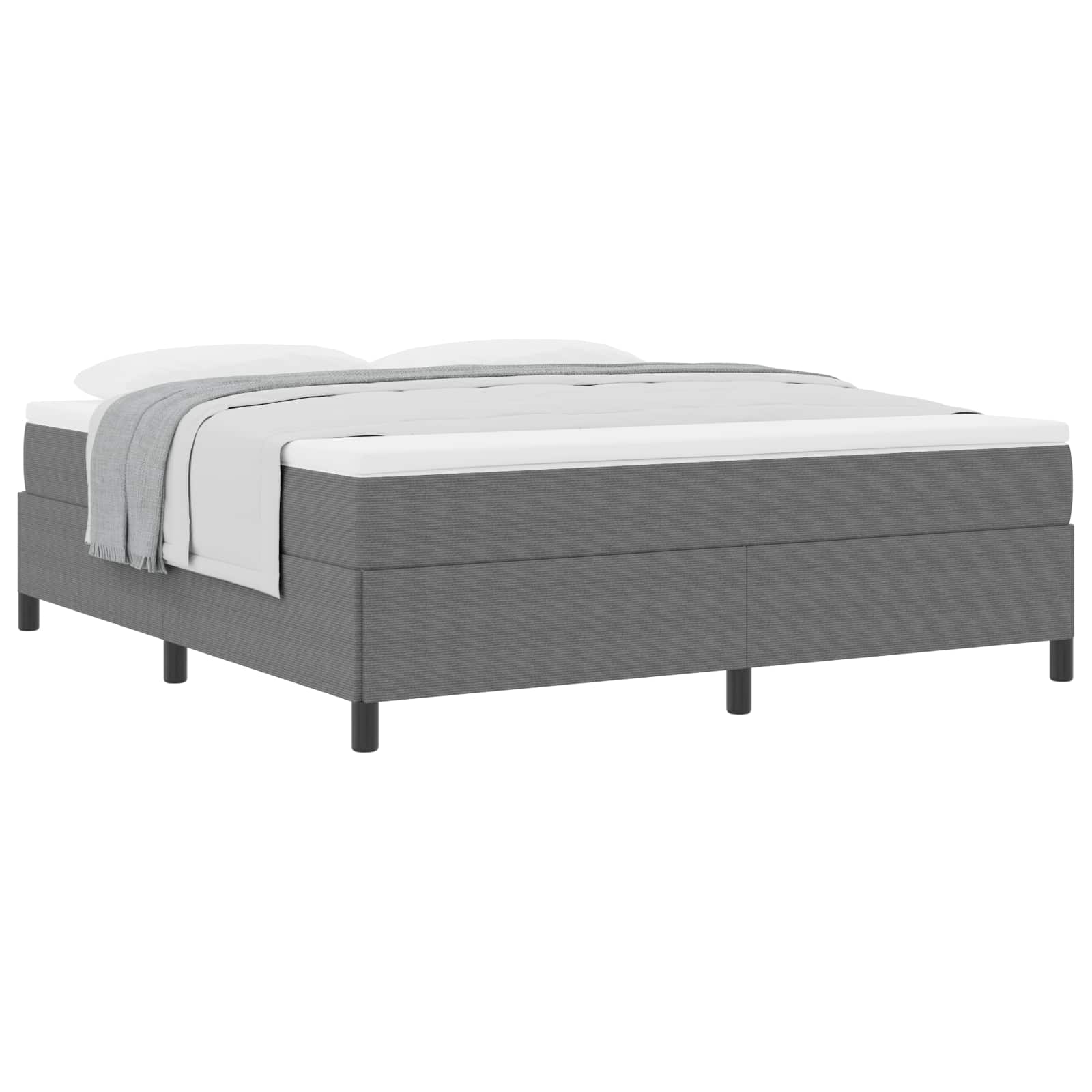 Krevet s opruga kutije Svjetlosiva 180 x 200 cm Kordura tekstil