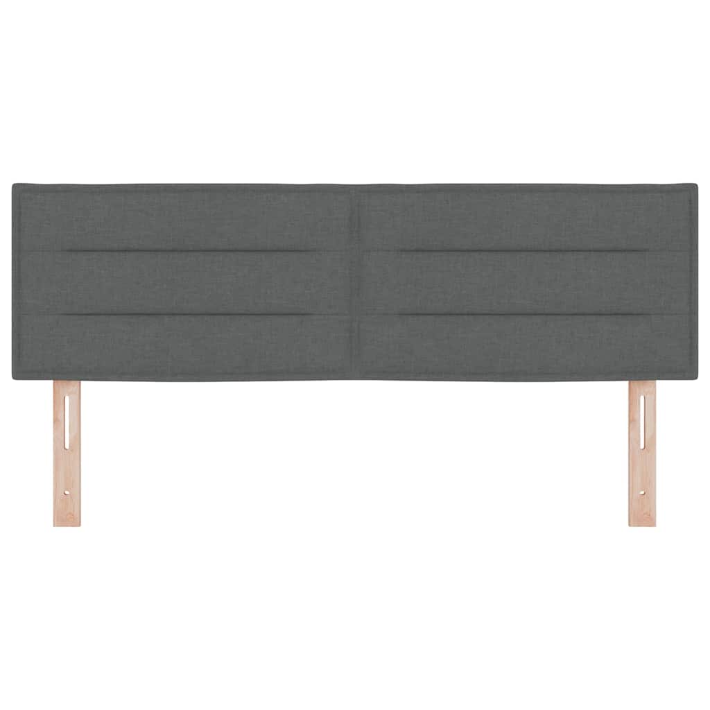 Uzglavlje Tamno siva 144 cm tkanina