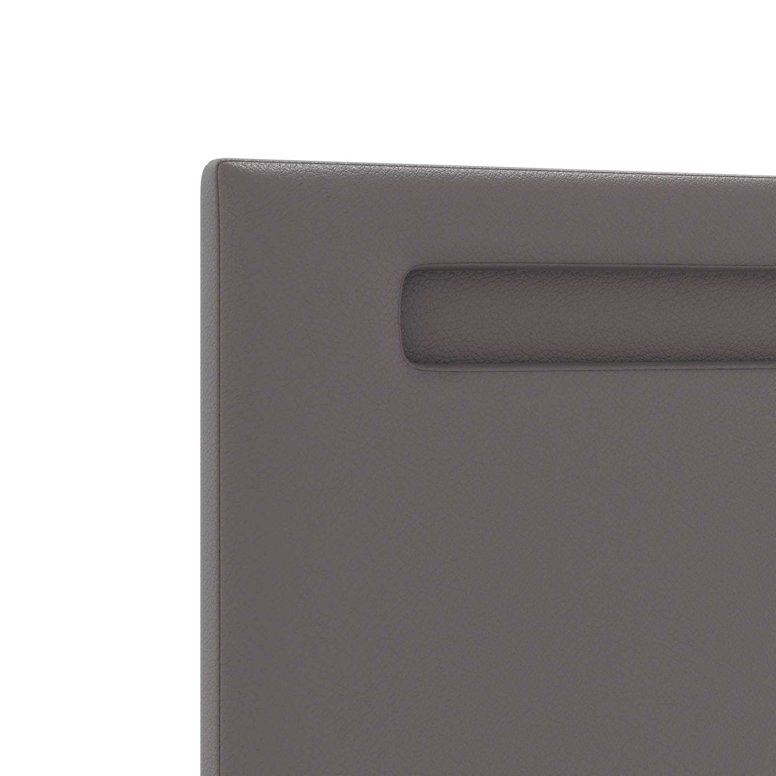 LED glava kreveta Siva 90 cm Lažna koža