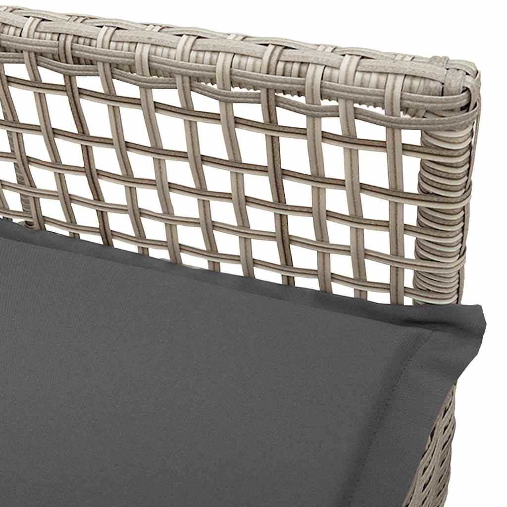Vrtna stolica 2 pcs Svijetlo siva 55 x 53 x 85 cm poliratan