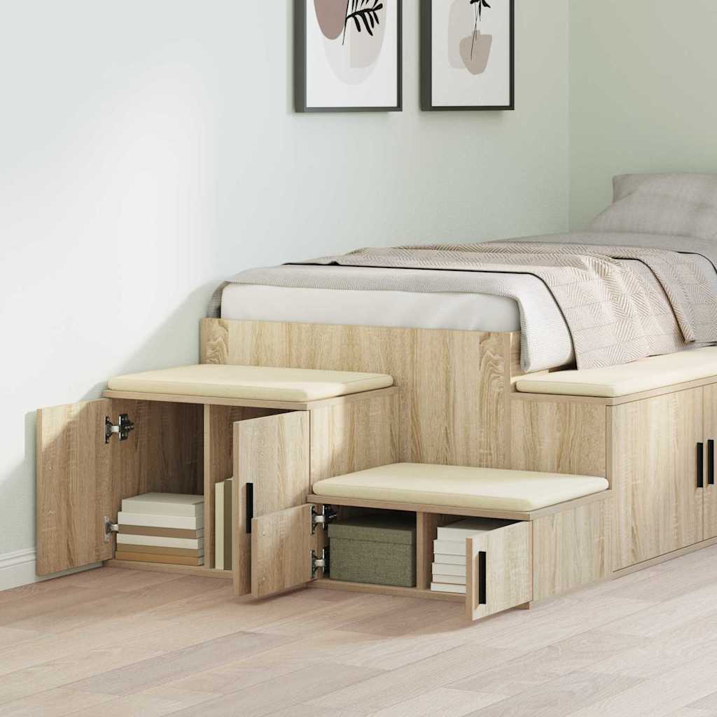 Ormarić za pohranu 2 pcs Sonoma hrast 127 x 41 x 40 cm