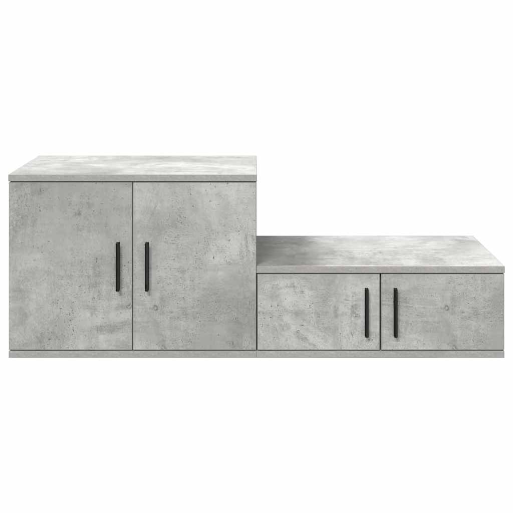 Ormarić za pohranu 2 pcs Betonski sivi 127 x 41 x 40 cm