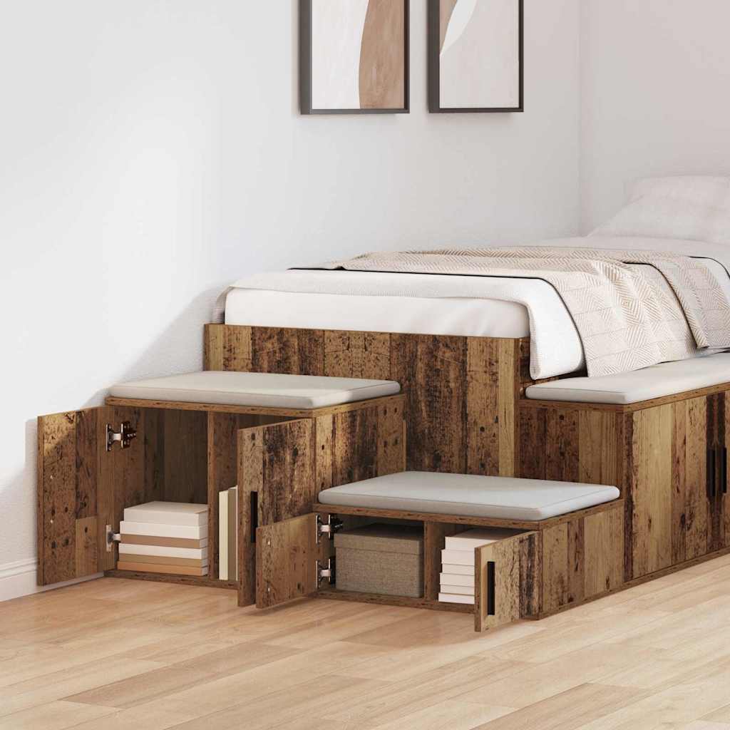 Ormarić za pohranu 2 pcs Staro drvo 127 x 41 x 40 cm