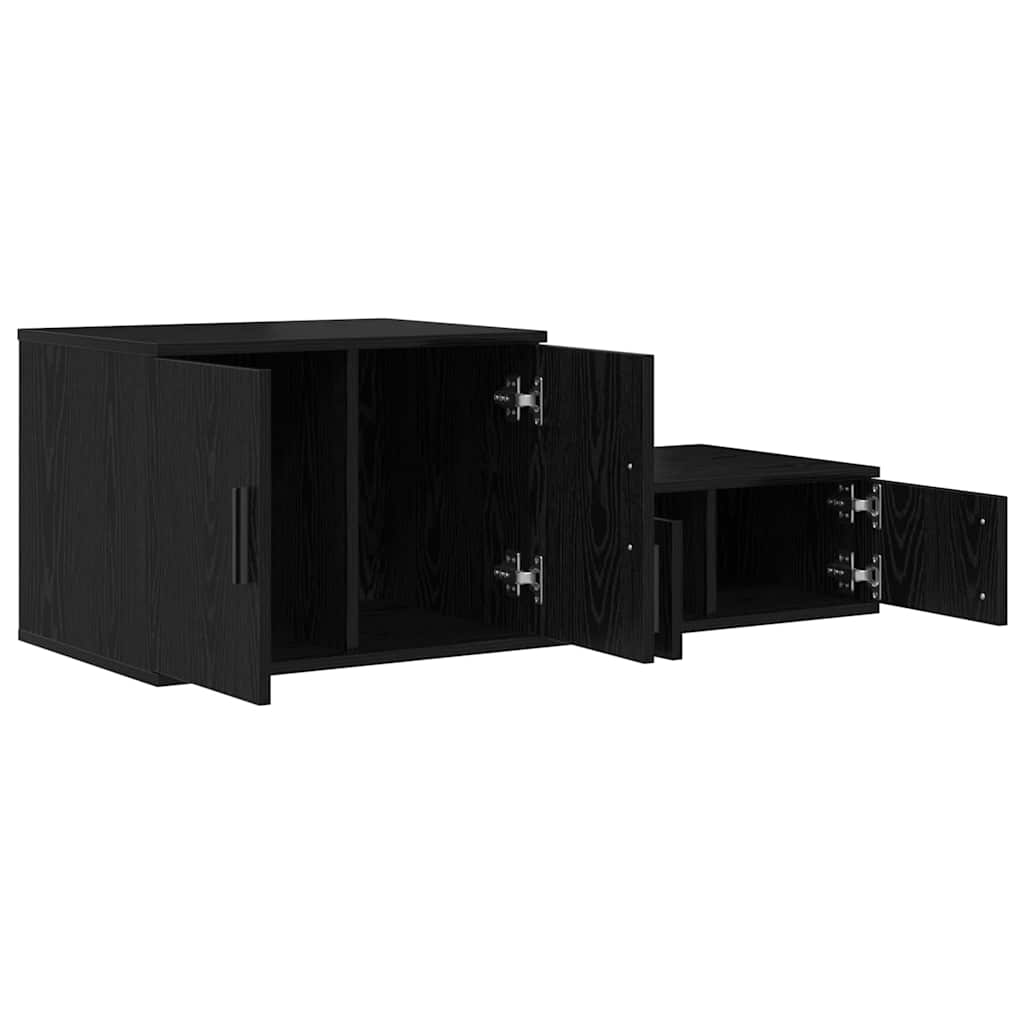 Ormarić za pohranu 2 pcs Crni hrast 118 x 41 x 40 cm