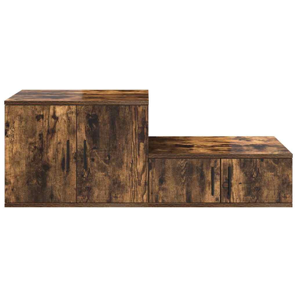 Ormarić za pohranu 2 pcs Dimljeni hrast 118 x 41 x 40 cm