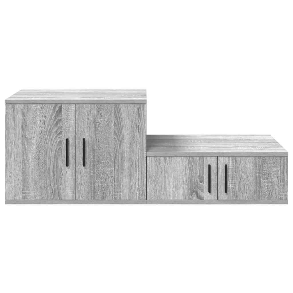 Ormarić za pohranu 2 pcs Siva Sonoma 118 x 41 x 40 cm