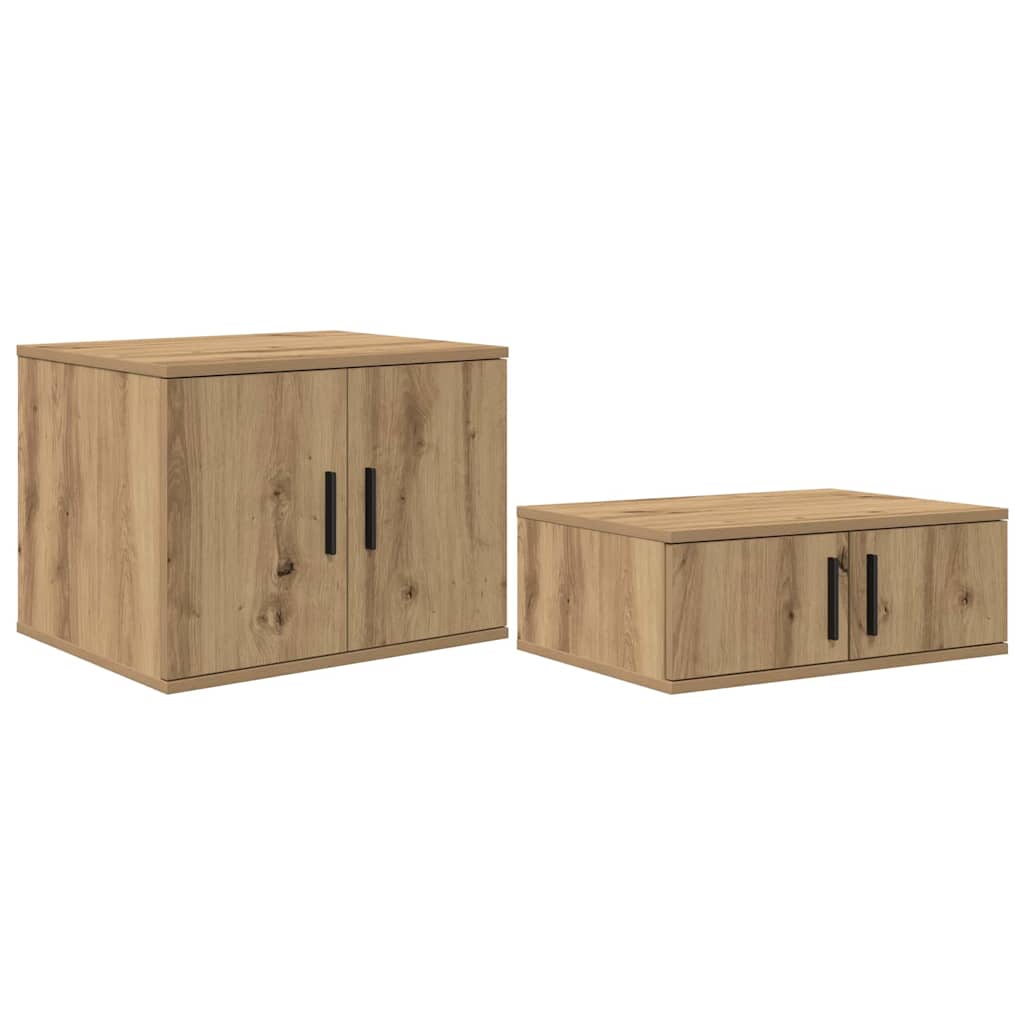 Ormarić za pohranu 2 pcs Umjetnički hrast 118 x 41 x 40 cm