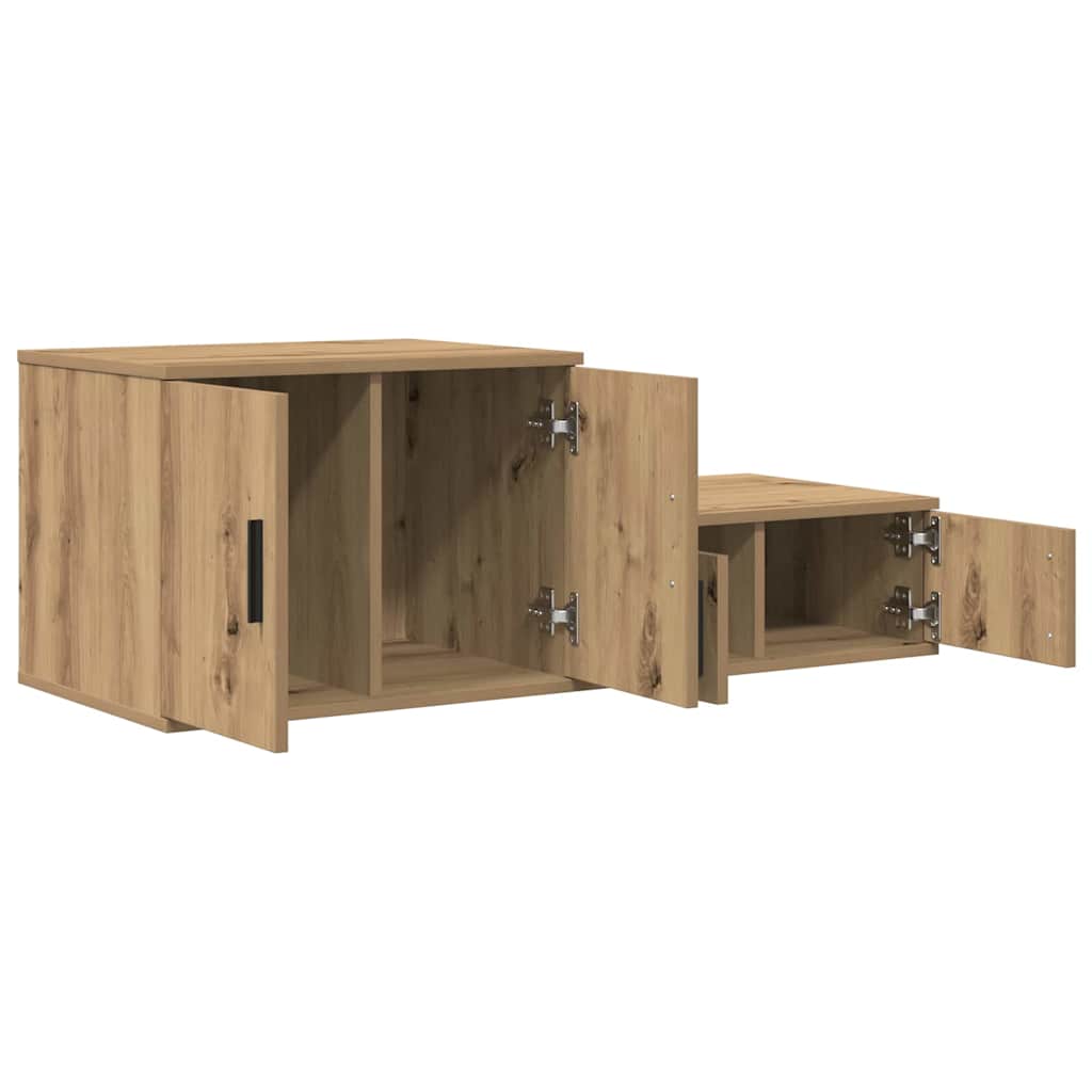 Ormarić za pohranu 2 pcs Umjetnički hrast 118 x 41 x 40 cm