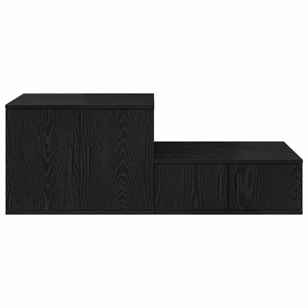 Ormarić za pohranu 2 pcs Crni hrast 108 x 41 x 40 cm