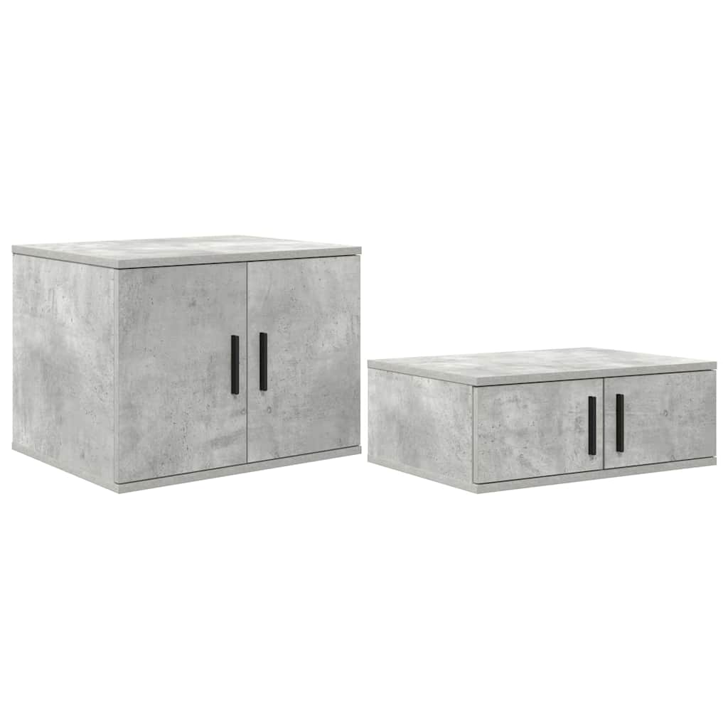 Ormarić za pohranu 2 pcs Betonski sivi 108 x 41 x 40 cm