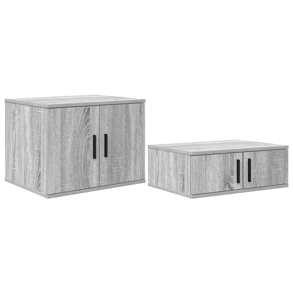 Ormarić za pohranu 2 pcs Siva Sonoma 108 x 41 x 40 cm