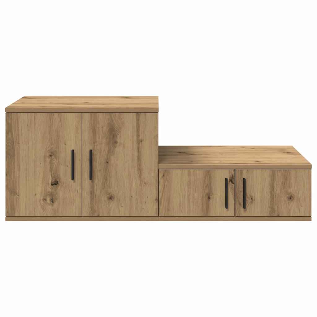 Ormarić za pohranu 2 pcs Umjetnički hrast 108 x 41 x 40 cm