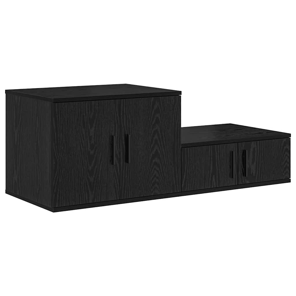 Ormarić za pohranu 2 pcs Crni hrast 103 x 41 x 40 cm