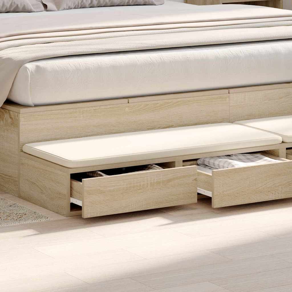 Ladice za krevet s ladicama Sonoma hrast 200 x 36,5 x 16,5 cm