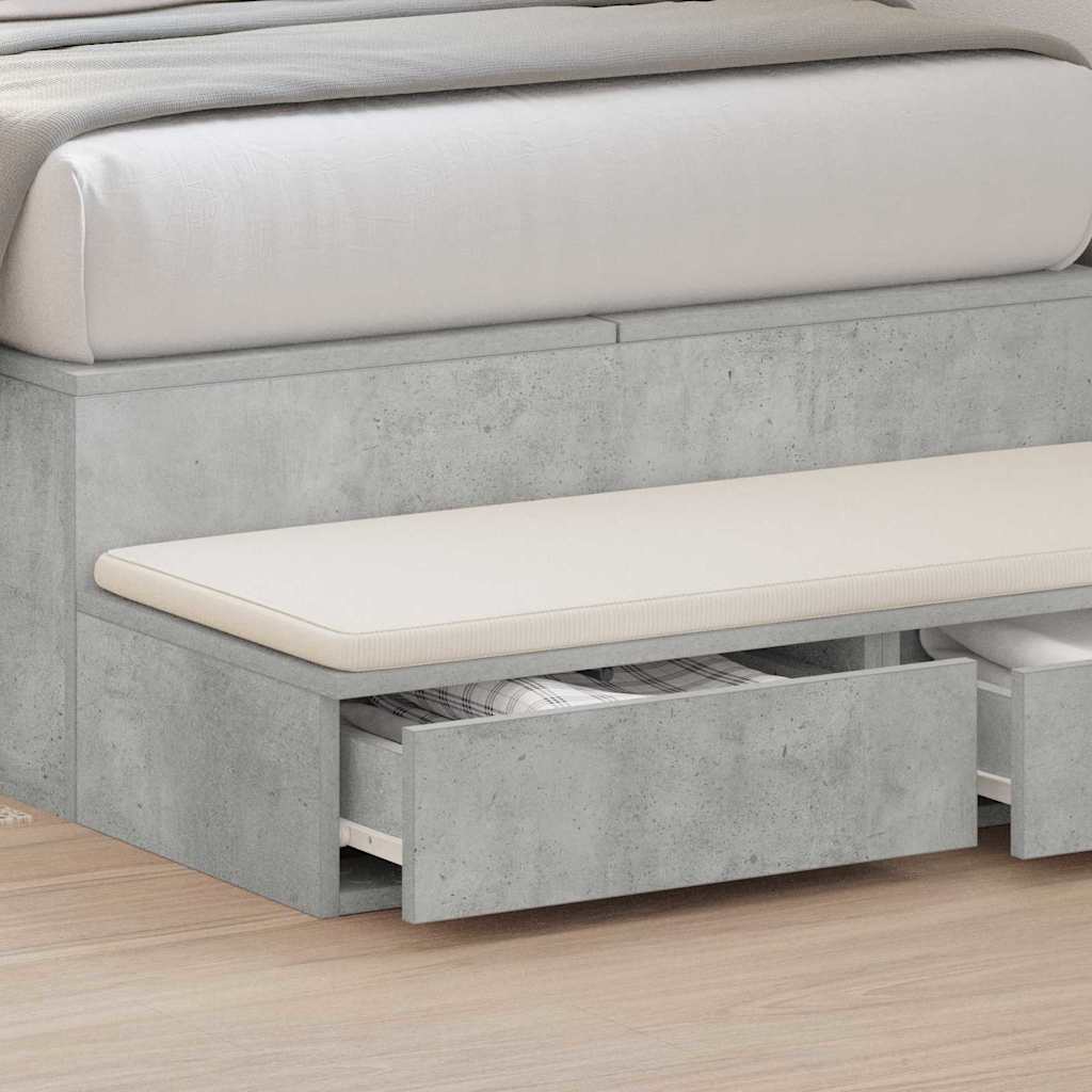 Ladice za krevet s ladicama Betonski sivi 80 x 36,5 x 16,5 cm