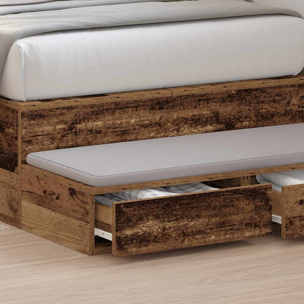 Ladice za krevet s ladicama Staro drvo 80 x 36,5 x 16,5 cm
