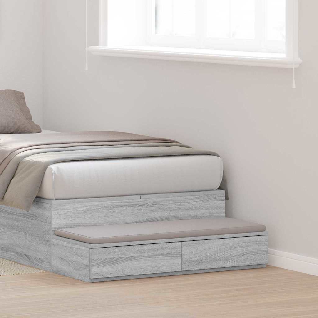 Ladice za krevet s ladicama Siva Sonoma 90 x 36,5 x 16,5 cm