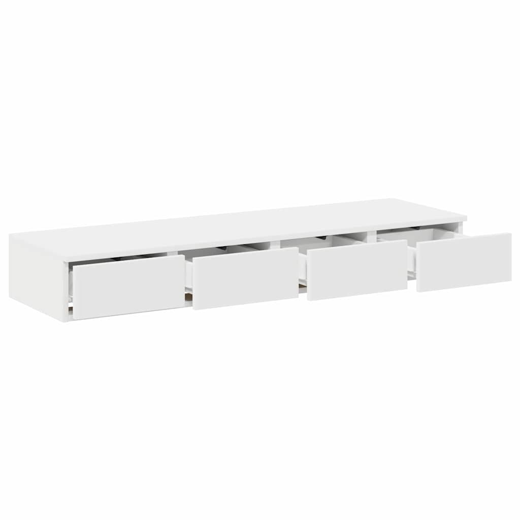 Ladice za krevet Bijelo 120 x 36,5 x 16,5 cm Konstruirano drvo