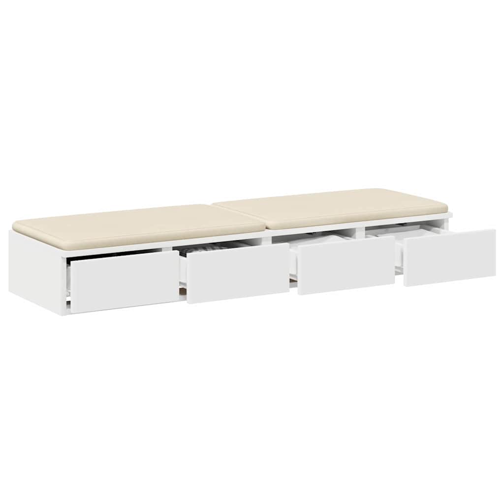Ladice za krevet Bijelo 120 x 36,5 x 16,5 cm Konstruirano drvo