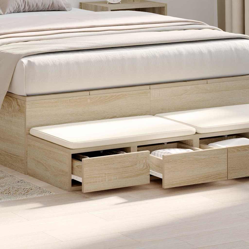 Ladice za krevet s ladicama Sonoma hrast 120 x 36,5 x 16,5 cm
