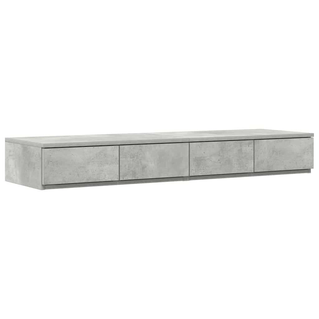 Ladice za krevet s ladicama Betonski sivi 120 x 36,5 x 16,5 cm