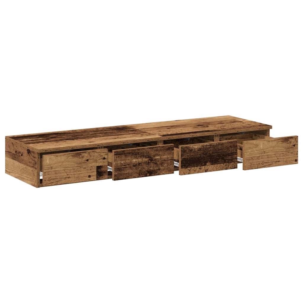 Ladice za krevet s ladicama Staro drvo 120 x 36,5 x 16,5 cm