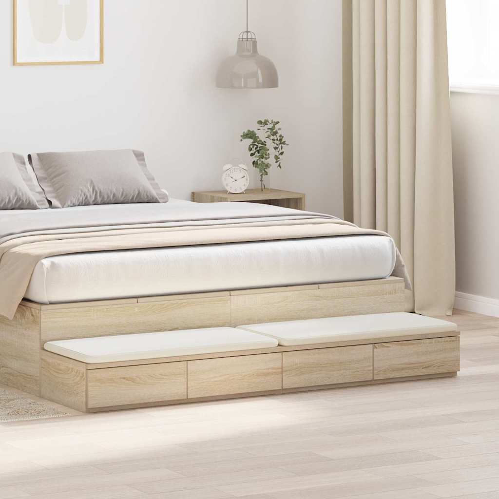 Ladice za krevet s ladicama Sonoma hrast 140 x 36,5 x 16,5 cm