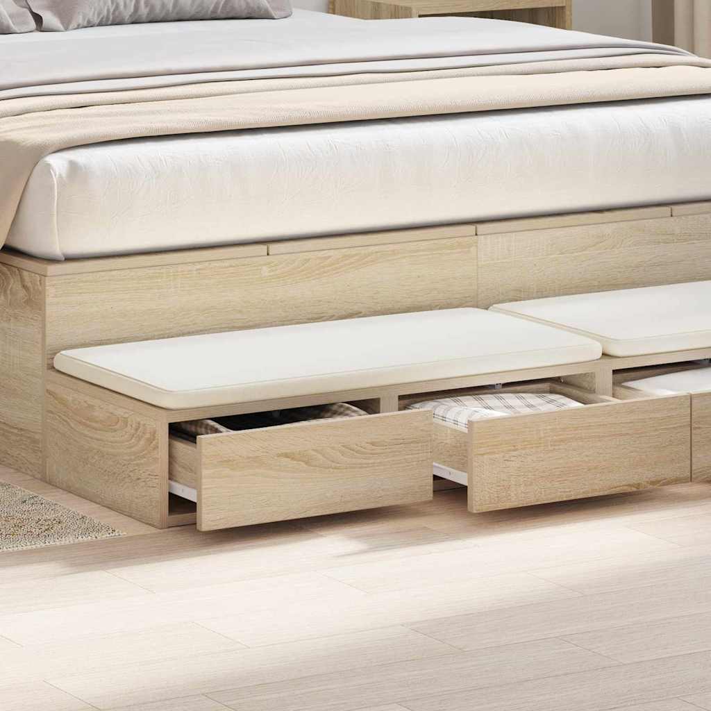 Ladice za krevet s ladicama Sonoma hrast 140 x 36,5 x 16,5 cm