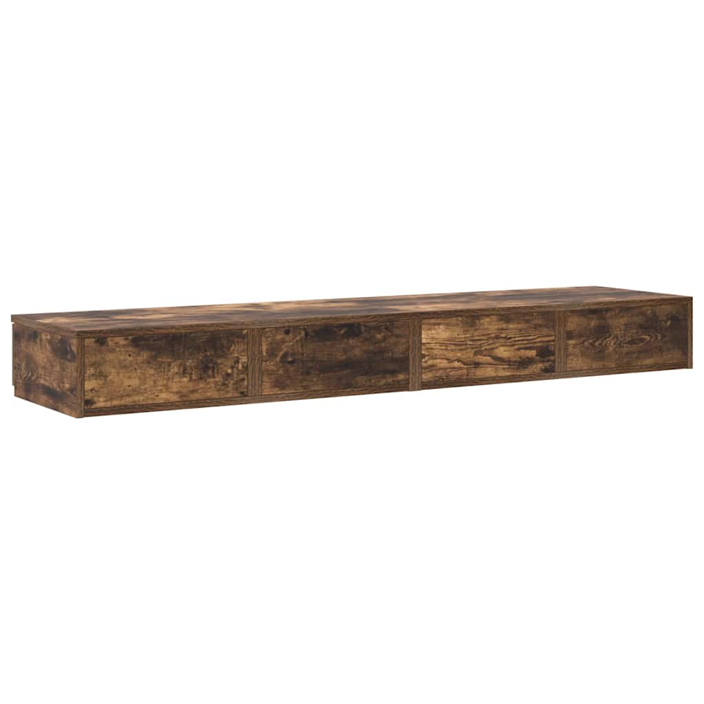 Ladice za krevet s ladicama Dimljeni hrast 140 x 36,5 x 16,5 cm