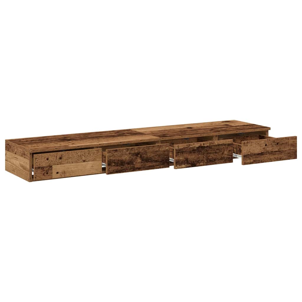 Ladice za krevet s ladicama Staro drvo 150 x 36,5 x 16,5 cm
