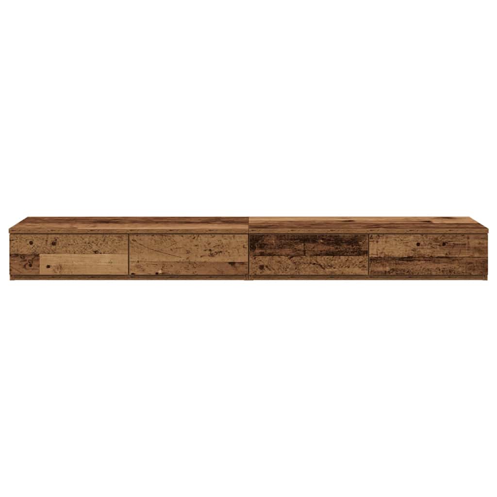 Ladice za krevet s ladicama Staro drvo 150 x 36,5 x 16,5 cm