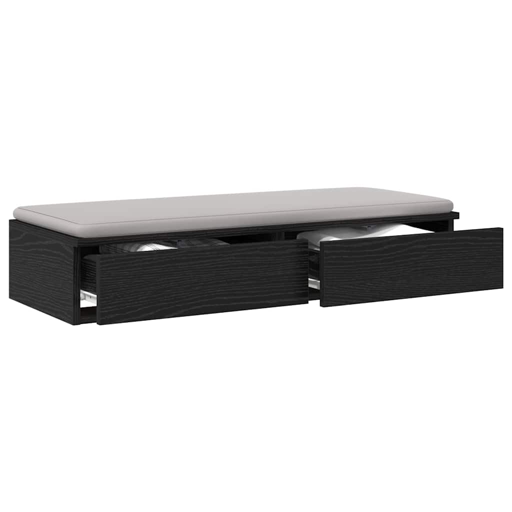 Ladice za krevet s ladicama Crni hrast 75 x 36,5 x 16,5 cm