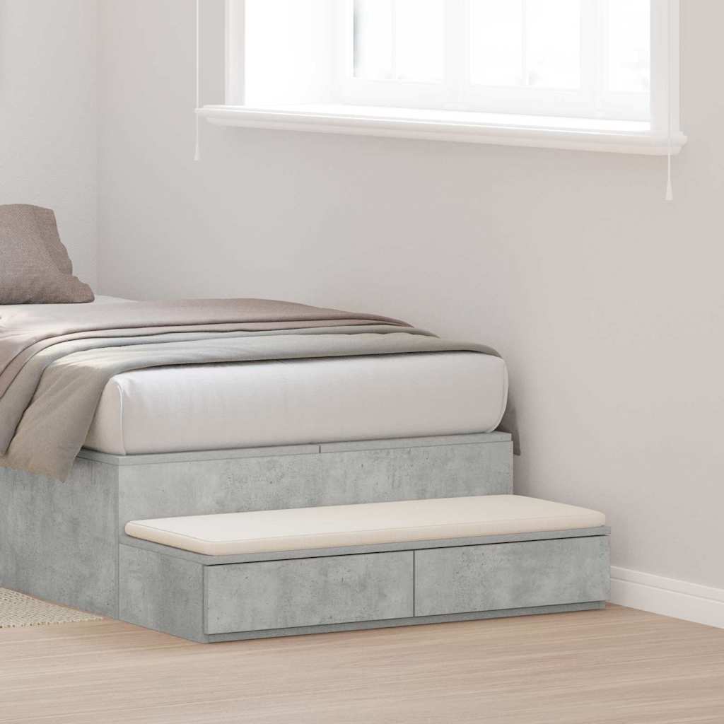 Ladice za krevet s ladicama Betonski sivi 75 x 36,5 x 16,5 cm