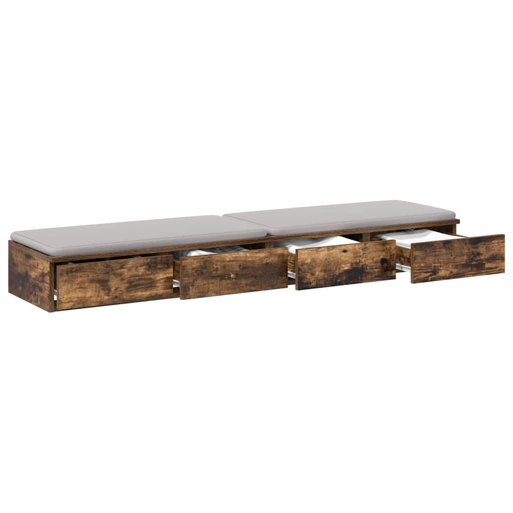 Ladice za krevet s ladicama Dimljeni hrast 160 x 36,5 x 16,5 cm
