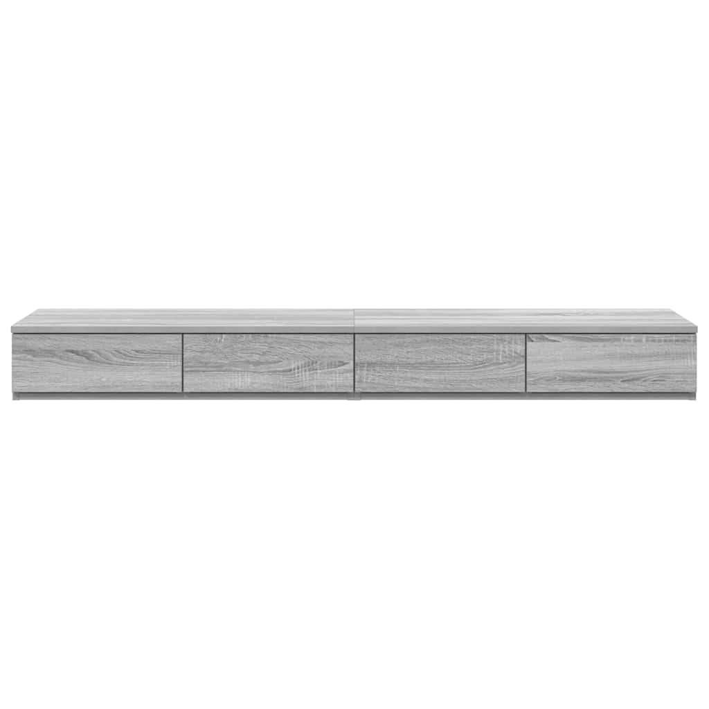 Ladice za krevet s ladicama Siva Sonoma 160 x 36,5 x 16,5 cm