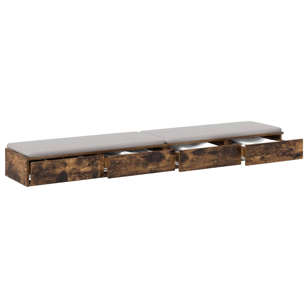 Ladice za krevet s ladicama Dimljeni hrast 180 x 36,5 x 16,5 cm