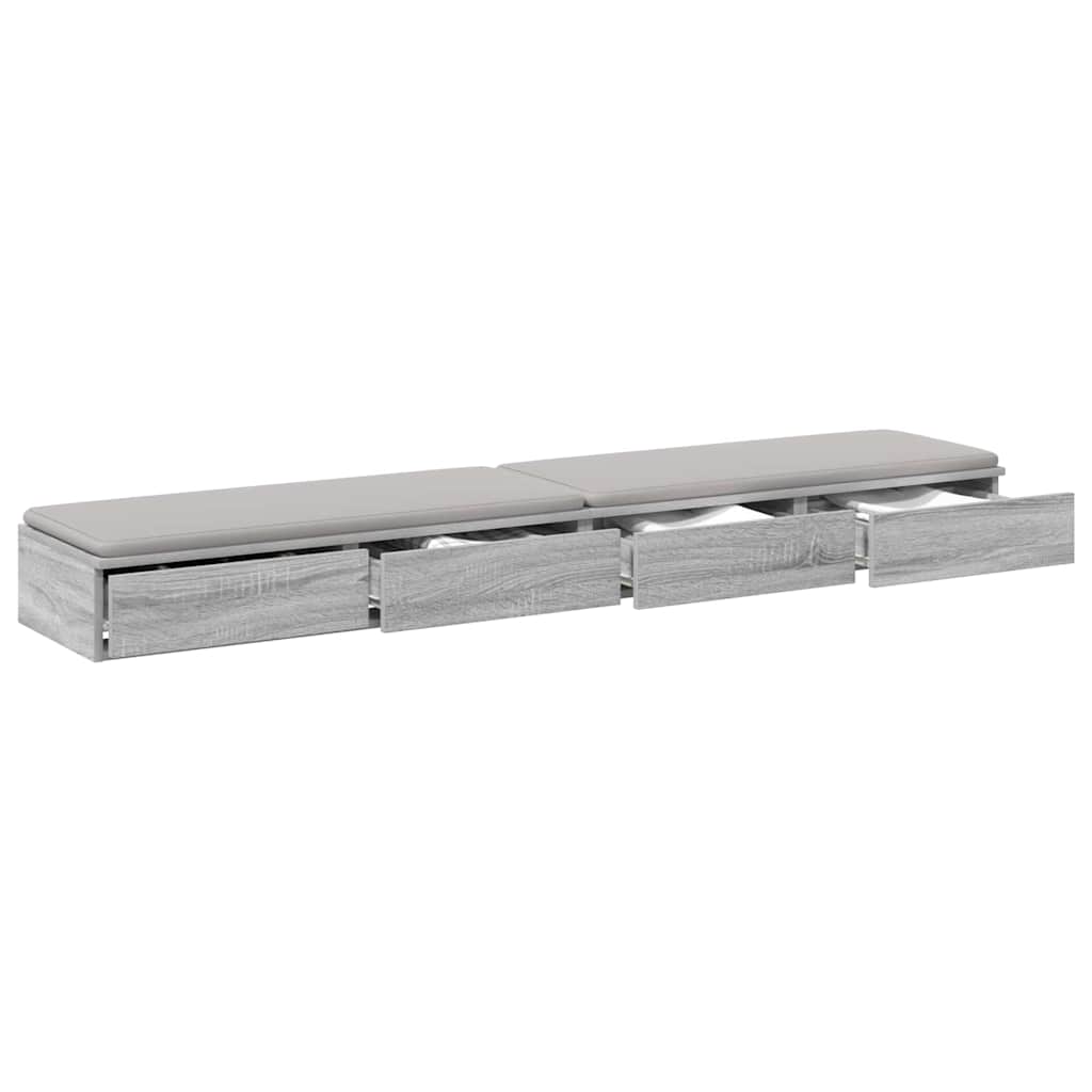 Ladice za krevet s ladicama Siva Sonoma 180 x 36,5 x 16,5 cm