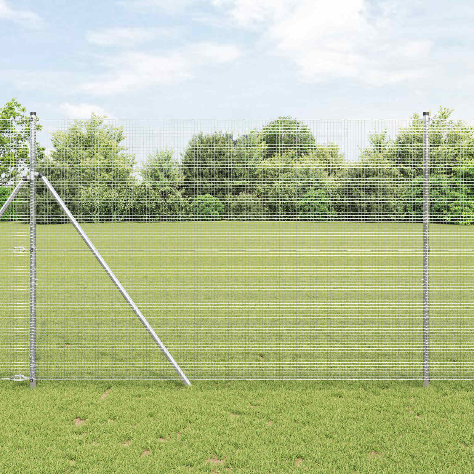 Zavarena žičana ograda Srebrno 1.6 x 25 m