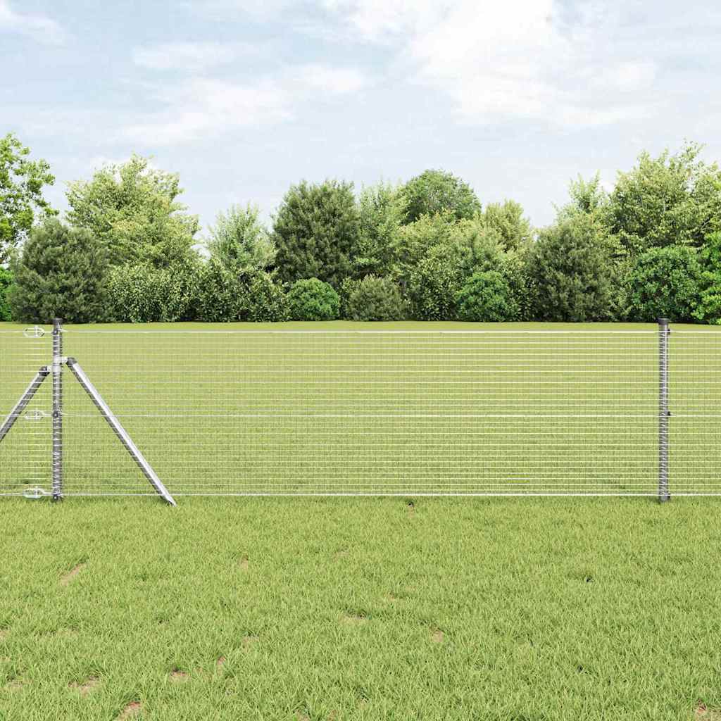 Zavarena žičana ograda 5000 x 80 cm Srebrno