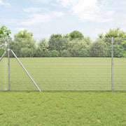 Zavarena žičana ograda 5000 x 120 cm Srebrno