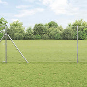 Zavarena žičana ograda 5000 x 140 cm Srebrno