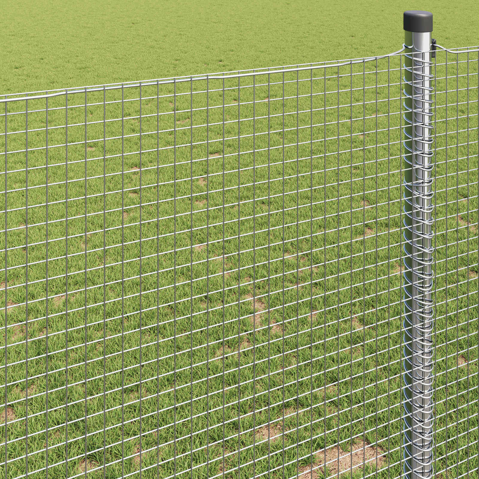 Zavarena žičana ograda 10000 x 40 cm Srebrno