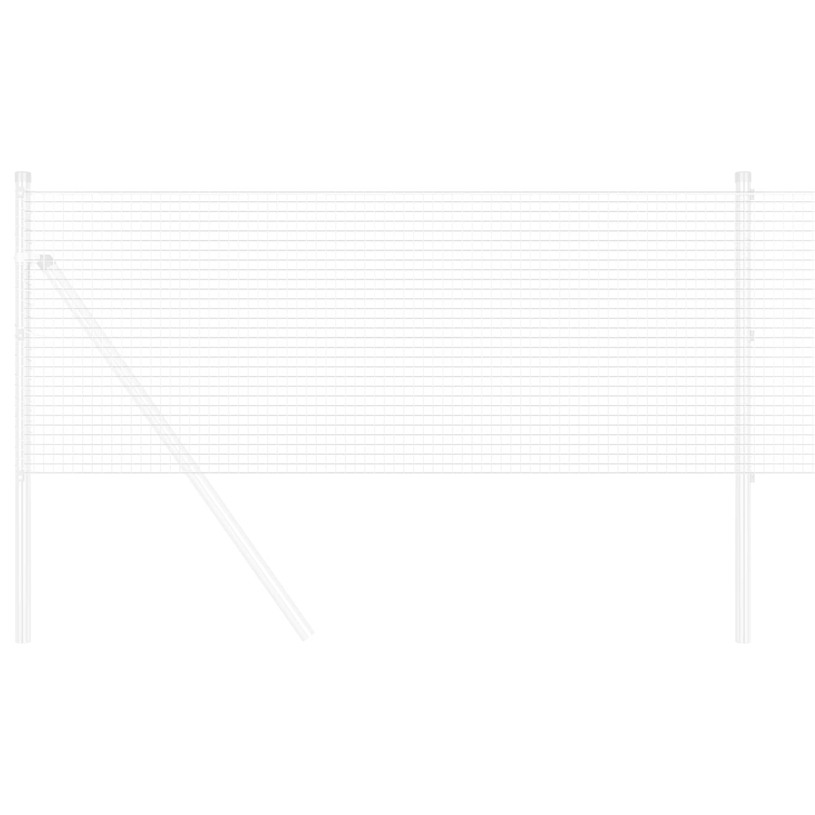 Zavarena žičana ograda 10000 x 60 cm Srebrno