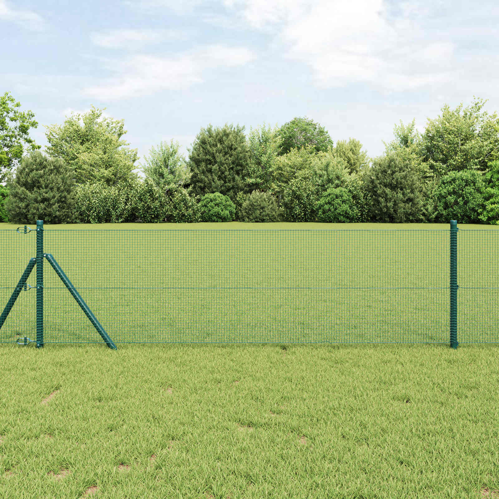 Zavarena žičana ograda 2500 x 60 cm Zelena