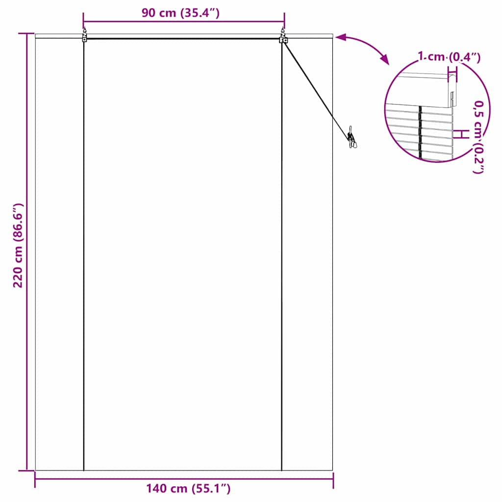 Bambus rolete Smeđa 140 x 220 cm Bambus