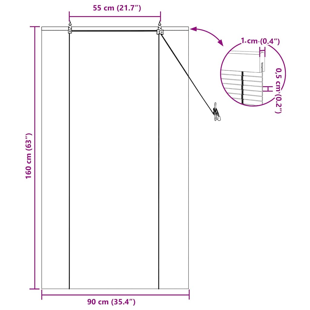 Bambus rolete Priroda 90 x 160 cm Bambus