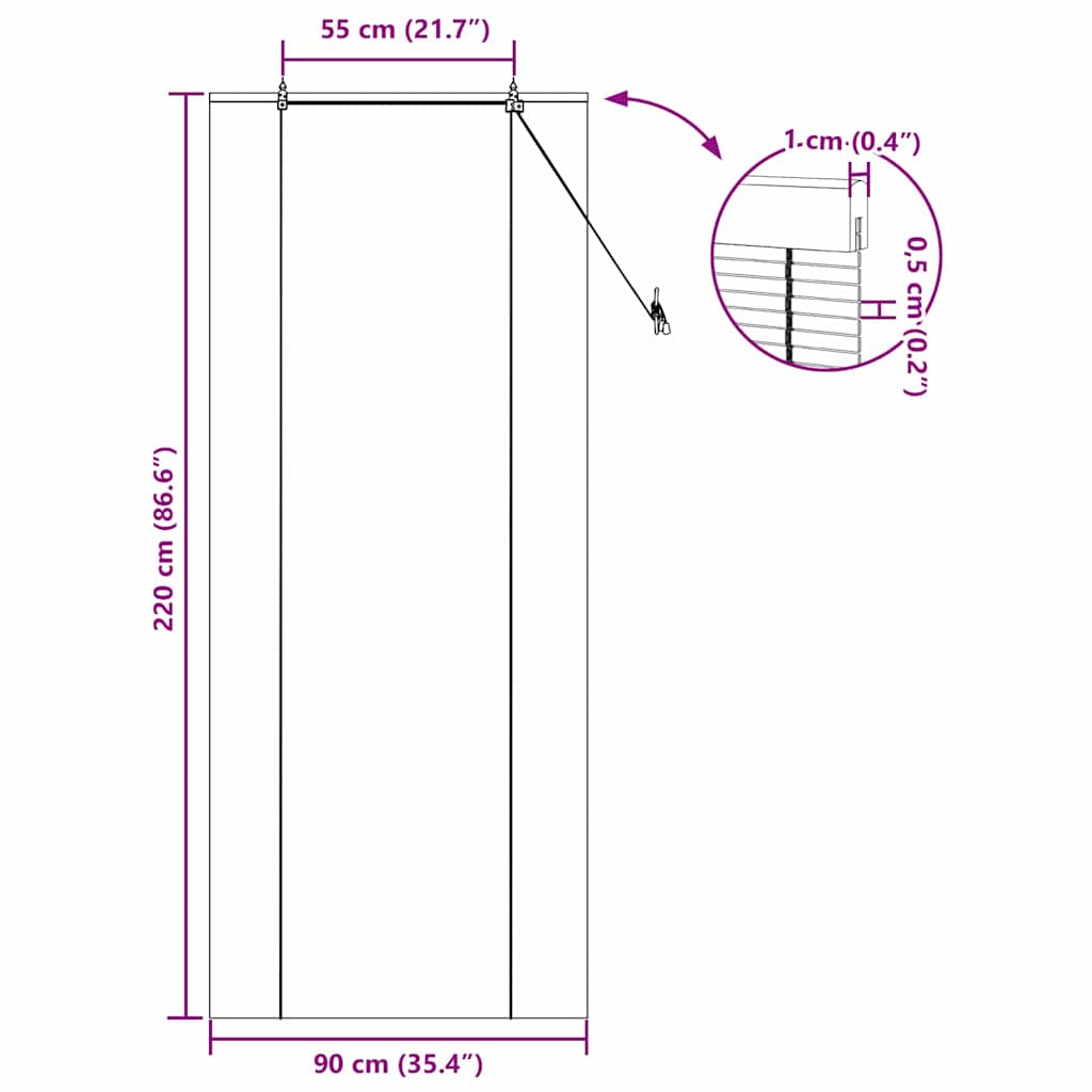 Bambus rolete Priroda 90 x 220 cm Bambus