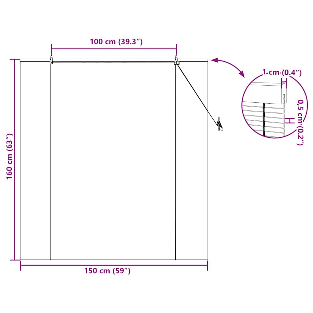 Bambus rolete Priroda 150 x 160 cm Bambus
