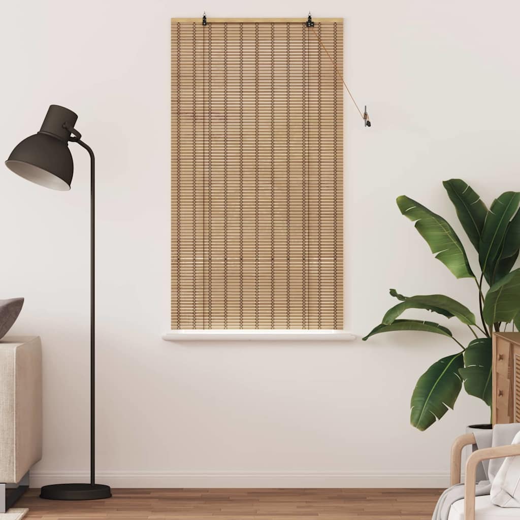 Rolo zavjesa Prirodna i smeđa 90 x 160 cm Bambus